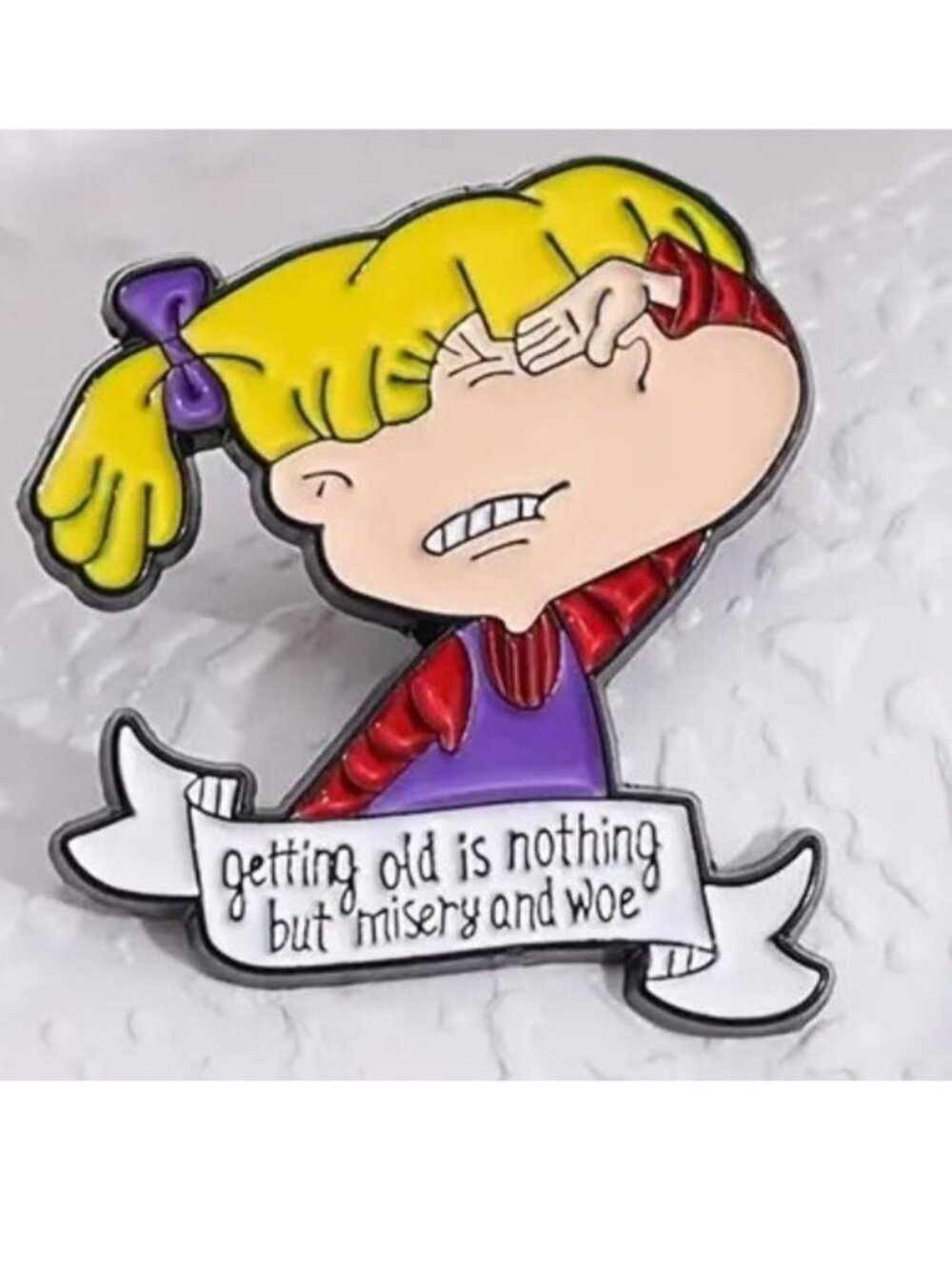 Rugrats Angelica Pickles Pin Enamel Nickelodeon Funny Y2K Cartoon Nick Jr Drama